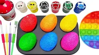 Oddly Satisfying Video l Making DIY Real BIG Surprise Glitter Eggs FROM Sprunki Sweets Rainbow ASMR