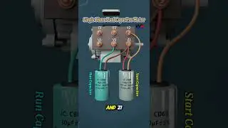 Single Phase Dual Capacitor Motor Connections.. Simple Electric Motor #motor #motors