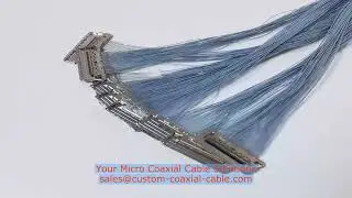 custom micro-coax cable ODM I-PEX 20453-350T 20455-050E-12-S AWG 42 micro coax 42.5 ohm impedance 4l