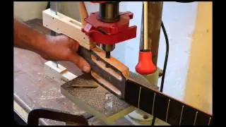 Preparation of the headstock, Bellucci Guitars workshop, Concert classical guitar