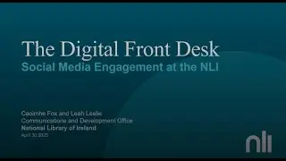 LIR Seminar 2025: Caoimhe Fox & Leah Leslie - The Digital Front Desk