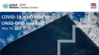 Household surveys and COVID-19 &ndash; Webinar for UNSD-DFID project countries