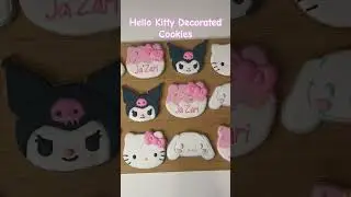Hello Kitty Sugar Cookies #hellokitty #hellokittyandfriends #kuromi #sanrio #cinnamoroll