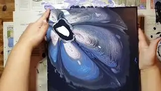 Fluid Painting Techniques l Bottom Bottle Ring Pour l Acrylic Pouring l SUBSCRIBE