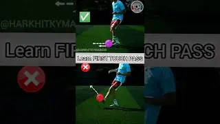 Learn how to do FIRST TOUCH PASS ⚽.#football #soccer #soccerskills #pass #ytshorts #shorts