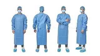 Surgical Gown with&nbsp;Velcro&nbsp;Neck