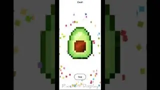 Pixel Art #205 | Fruit, Avocado, Doodle, Light Green & Brown