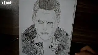 Drawing Joker | Jared Leto | Realistic Pencil Drawing | Joker Sketch | Mad Art
