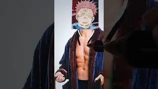 Painted sukuna in a large bathrobe and new hair cut , Sukuna🍖🍖 🌶🔗Inbio 🖌️🙏 #sukunajujutsuk #sukuna