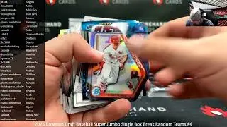 1/16/2026 2025 Bowman Draft Baseball Super Jumbo Single Box Break Random Teams #4