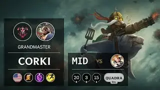 Corki Mid vs Lux - NA Grandmaster Patch 9.9