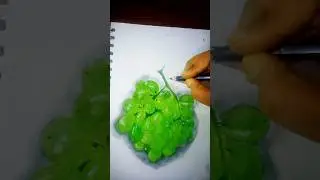 Art tutorial for begginers | Grapes  #arttutorial #drawing #art #shorts #short