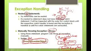 Core Java Training || Nested Try Statements