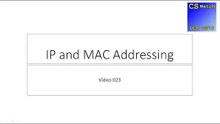 [CSWatch J276] 023 IP and MAC addresses