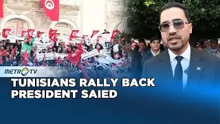 Tunisians Rally in Capital Backing President Saied on Revolution Anniversary