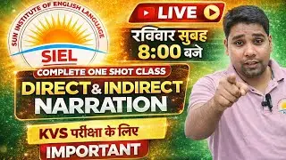 KVS Exam 2026 🔥Direct & Indirect Narration | Complete One Shot Marathon | LIVE Class