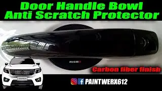 Carbon Fiber Car Door Handle Bowl Anti Scratch Protector Sticker for Nissan Nismo