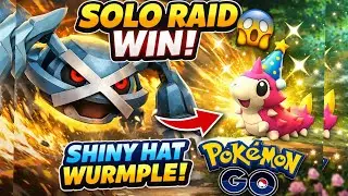 SOLO RAID WIN 😱 | SHINY PARTY WURMPLE CAUGHT ✨🎉 Pok&eacute;mon GO 