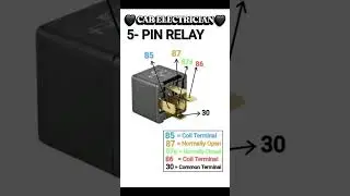 5 PIN RELAY DIAGRAM #carelectrician #relay #mechanic #like #subscribe #trending #youtubeshorts