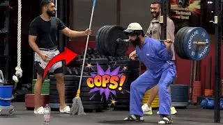Elite Powerlifter Anatoly The Cleaner Surprise at the Gym😉#1  Anatoly Gym Prank