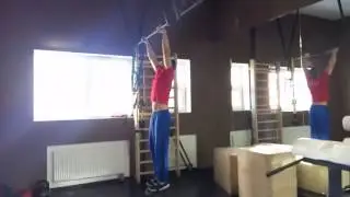 7 подтягиваний с +64кг / 7 pull ups +64kg
