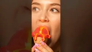 Russian Girl Eating Melting Lava Ice Cream 🍦🔥 | So Yummy & Satisfying Sounds!