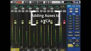 Soundcraft UI24r - adding Aux Sends to a VCA group