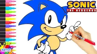 Sonic The Hedgehog Coloring Book - Classic Sonic - Colouring Page With Markers | SETC