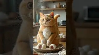 Cat making Mochi#cat #funny#cute #cooking #pets #mochi