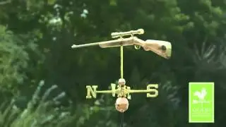 Good Directions 959P Rifle With Scope Weathervane   Polished Copper
