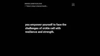Understanding Mental Health #sicklecellmatters