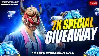 7K SPECIAL🔥| SPECIAL GIVEAWAY🎁😇| FREE FIRE IN TELUGU- #fflive #fflivetelugu #viral #adarshffzone