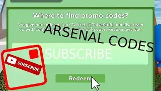 ALL working CODES IN ARSENAL | ROBLOX #arsenal #roblox #codes
