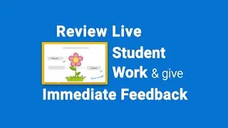 Review Live Student Work & give Immediate Feedback