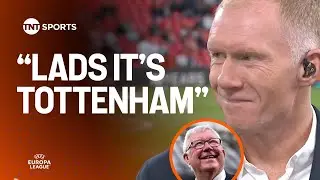 Paul Scholes reflects on Sir Alex Ferguson once using 'Lads it's Tottenham' in a team talk 👀 #UEL