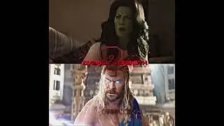 Men Vs Women (thor vs she hulk & thanos vs hela) #marvel #shorts 