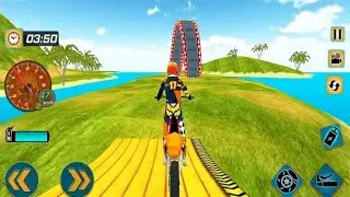 Fearless Beach Bike Stunts Rider Game - Motor Cycle Race Game - Android Game Play FHD