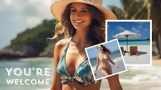 Coastal Captivation: ModelMixTunes' Bikini Bliss