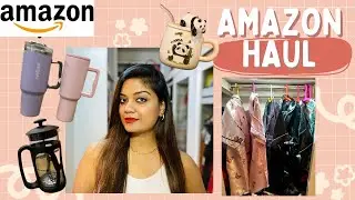 AMAZING AMAZON FINDS! AMAZON HAUL 2024 || TUMBLER,NIGHT SUITS,COFFEE MUGS,FRENCH PRESS, JWELLERY