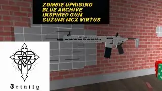 Roblox Zombie Uprising OC Gun Skin Inspired from blue archive Suzumi Mcx Virtus