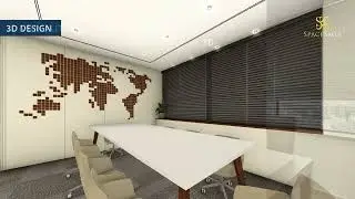 Interior Design - 3D vs Reality | IELTS Office interior design | Spacesaga, Ahmedabad