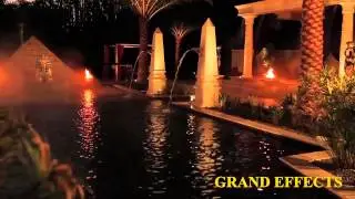 Egyptian Themed Pool - Fire and Water Features by Grand Effects