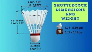 Shuttlecock Dimensions | Badminton Shuttlecock Measurements | Shuttlecock Weight