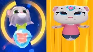 TALKING TOM LITTLE WARRIOR VS TALKING TOM HERO DASH Talking Tom VS Talking Angela Android Gameplay