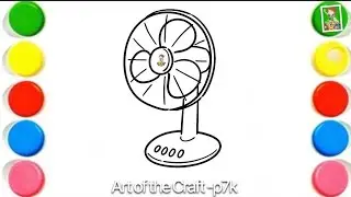 How to draw cute Table fan￼ | Easy Fan Drawing ,Painting & Coloring For Kids 🎨🌈