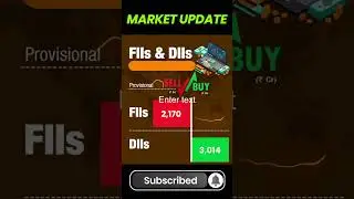 Market Alert 🚨|FII & DII Fund Flow Update | #FIIFundFlow #DIIFundFlow #StockMarketIndia #MarketAlert