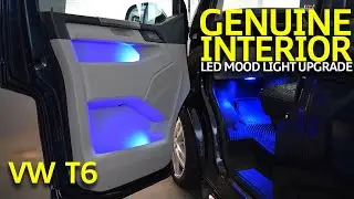 VW T6 Blue LED Door Card & Footwell Ambient Lighting Upgrade