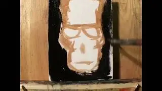 Time lapse oil painting dark art spooky skull horror artist process immortalzoddo