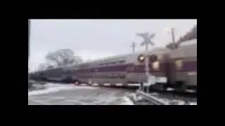 01/07/26 MBTA passenger train at Braintree MA. Video by Albert Waterman. 