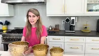 Набор мисок для смешивания Akodenora Gold из нержавеющей стали с чеканкой, золотистый цвет #ad